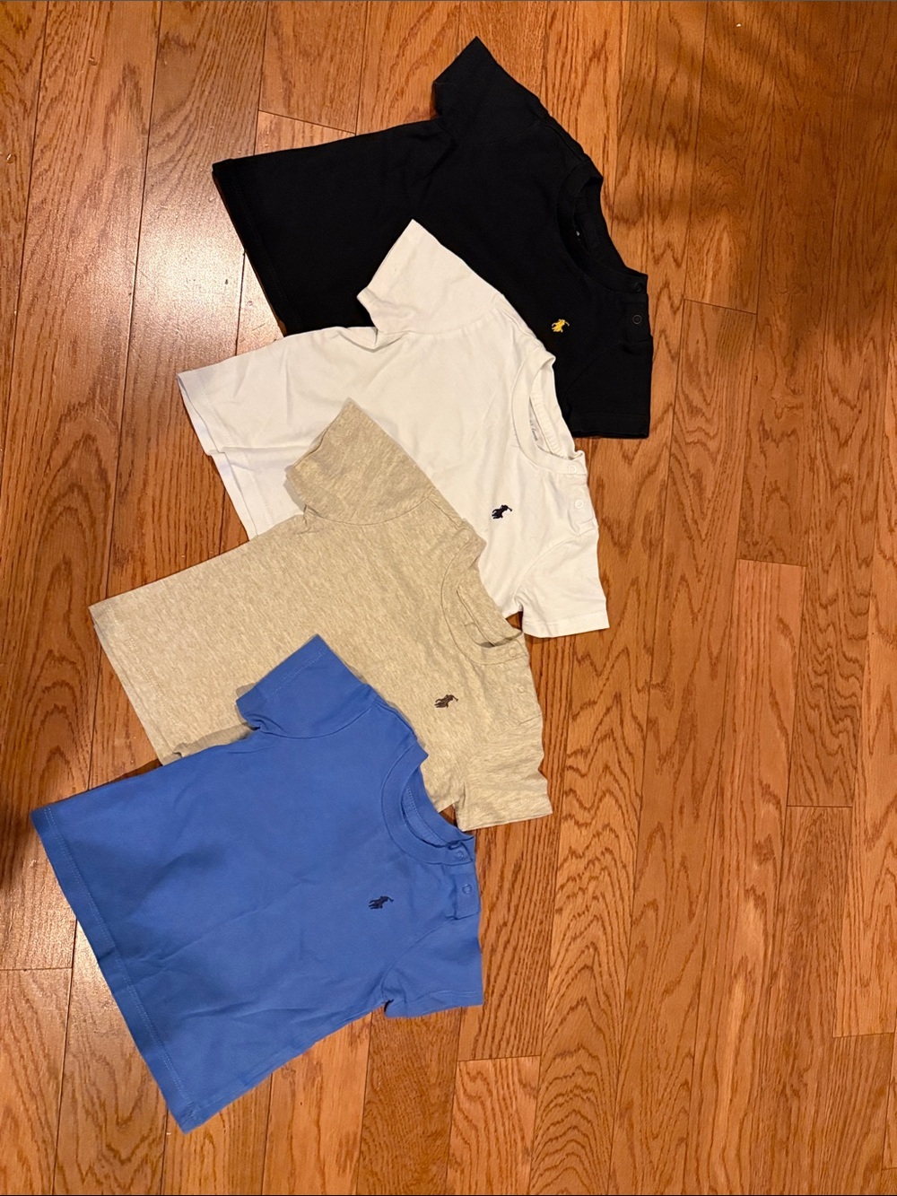 Polo by Ralph Lauren Kids Short Sleeve Tee- Black, White, Oatmeal, & Light Blue